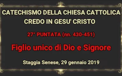 27 Figlio unico di Dio e Signore